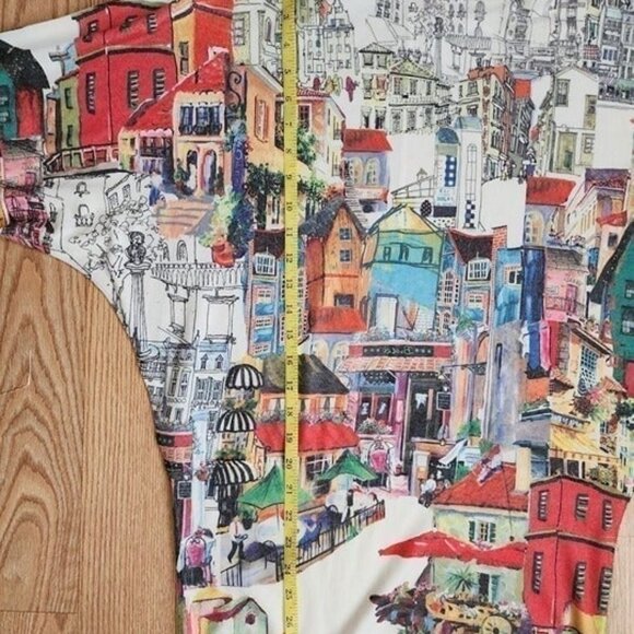 Inoah NWT Dolman  XS Village Pattern Cowl Neck Pullover - Picture 11 of 11